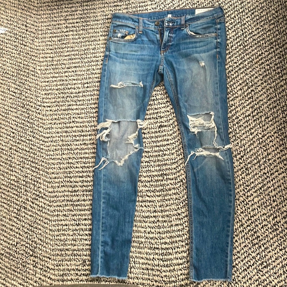 Rag & Bone dre distressed ripped jeans, size 26